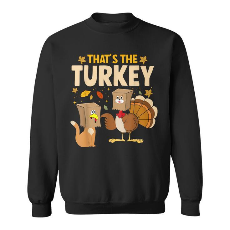 Thanksgiving Fake Cat Turkey Cat Owner Holiday Sweatshirt