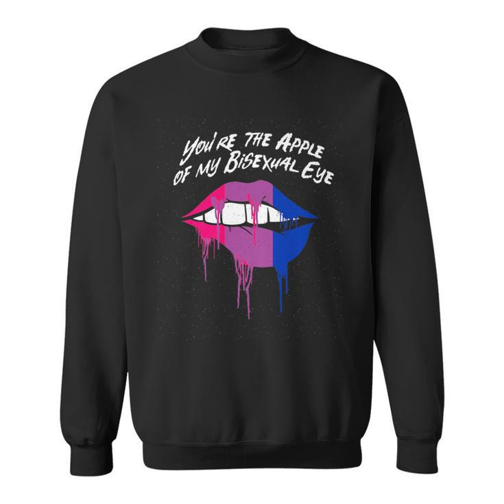 The Apple Of My Bisexual Eye Bi Couples Bi Pride Lovers Sweatshirt