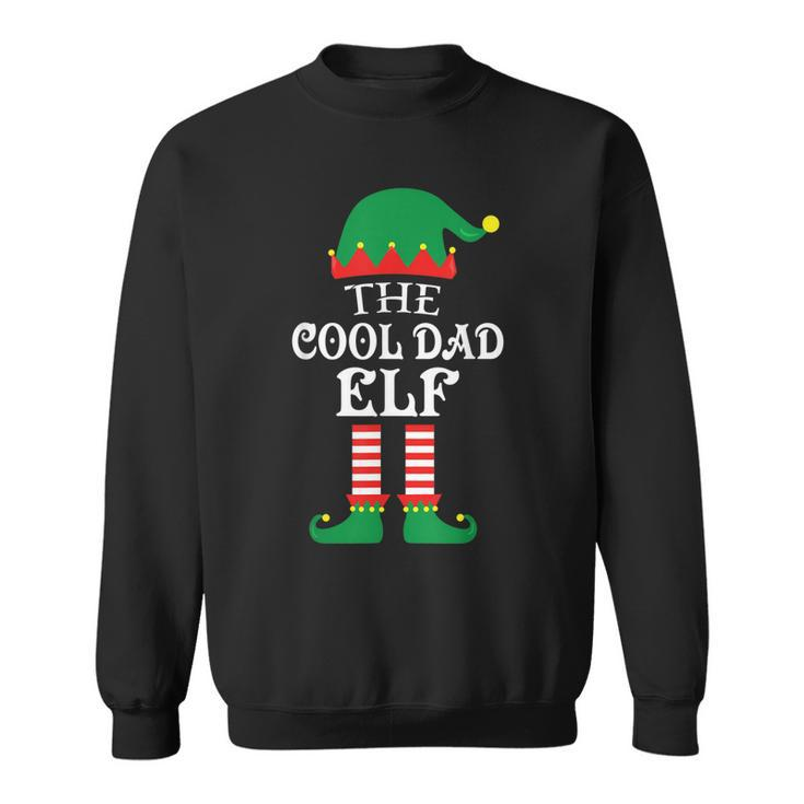 The Cool Dad Elf Matching Family Group Christmas Pajama  Sweatshirt