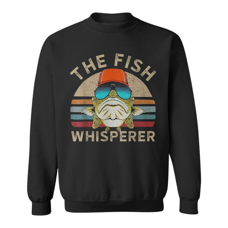 The Whisperer Of Fish Retro Vintage Fishing Angler Fisherman  Sweatshirt
