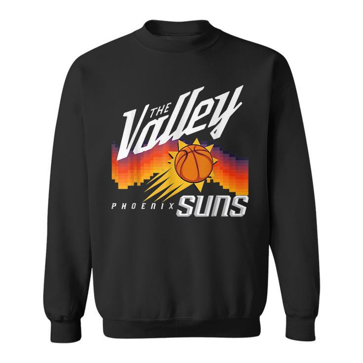 Thevalley Oop Phoenix| Basketball Retro Sunset Funny Basketball Funny Gifts Sweatshirt
