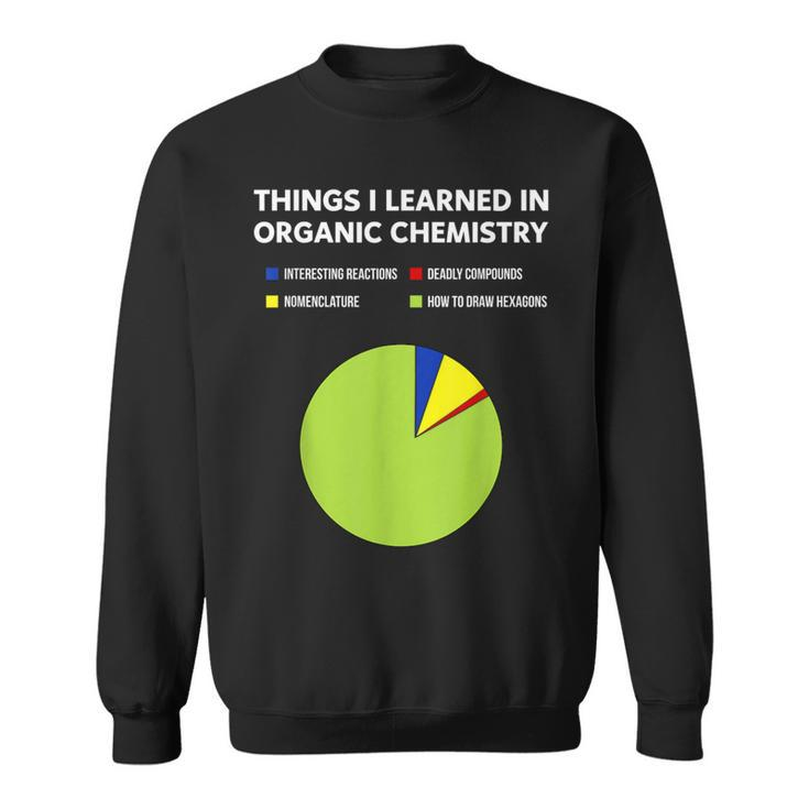 Things I Learn In Organic Chemistry Chemistry Student Sweatshirt