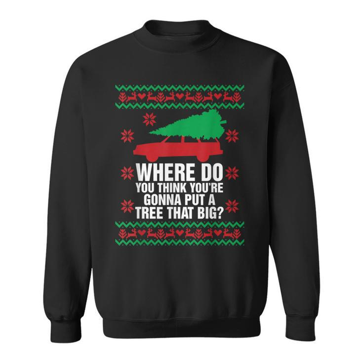 Where Do You Think You're Christmas Couple Matching Family Sweatshirt