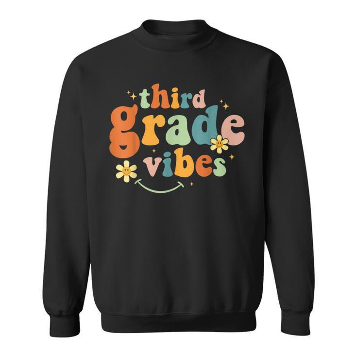 Third Grade Vibes 3Rd Grade Team Retro 1St Day Of School  Sweatshirt