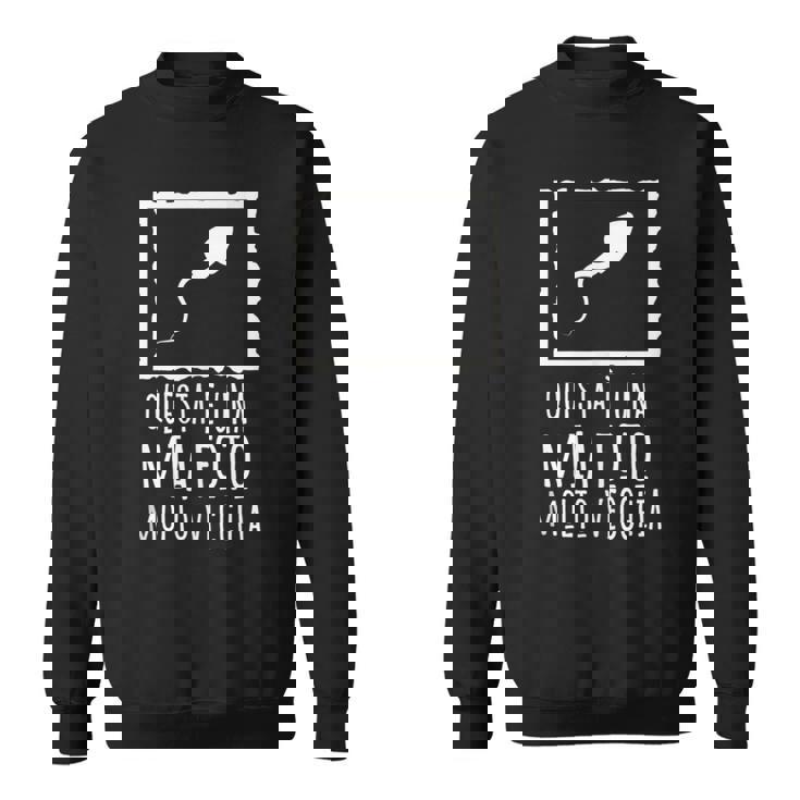 This Is A Very Old Photo Of Me Sperm Image Italian Words Sweatshirt