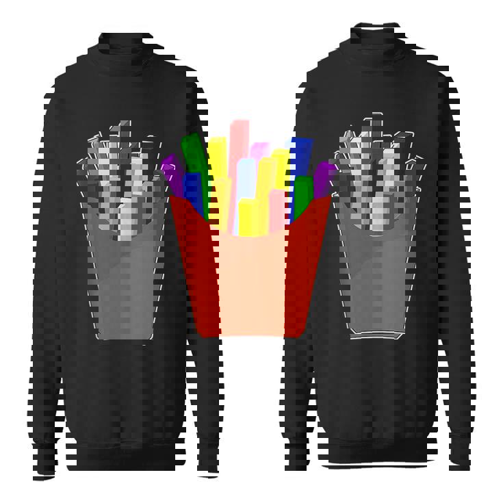 Traditional Gay Lgbtq Potato French Fries Gay Pride Sweatshirt