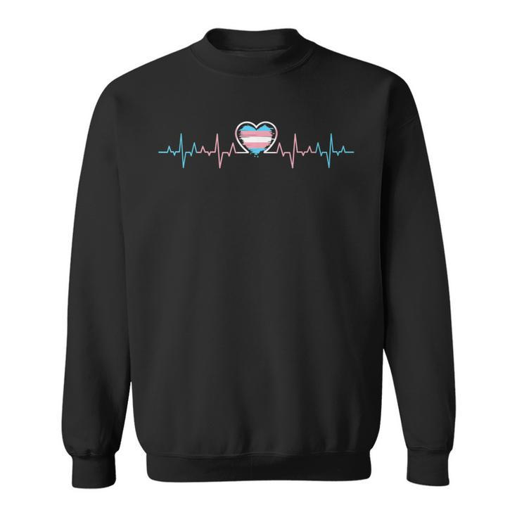 Transgender Heartbeat - Transgender Gift Trans Pride Outfit  Sweatshirt