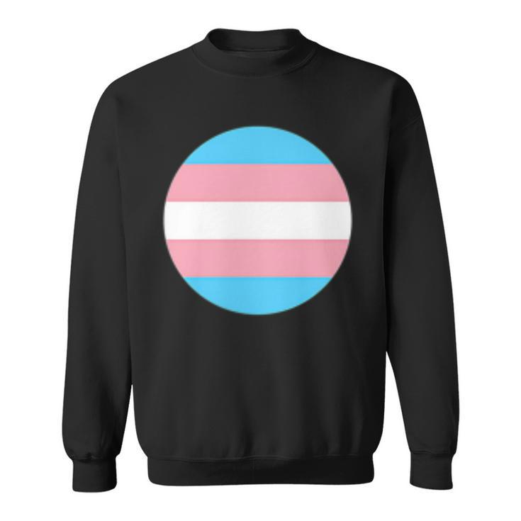Transgender Pride Flag Circle Discreet Trans Lgbtq Ftm Mtf  Sweatshirt