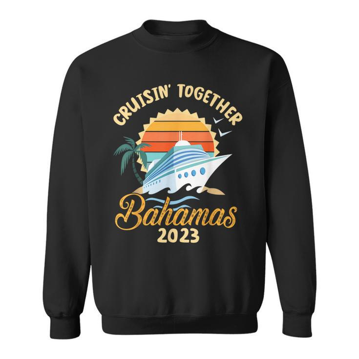Trees Birds Beach Ship Waves Cruising Together Bahamas 2023 Sweatshirt