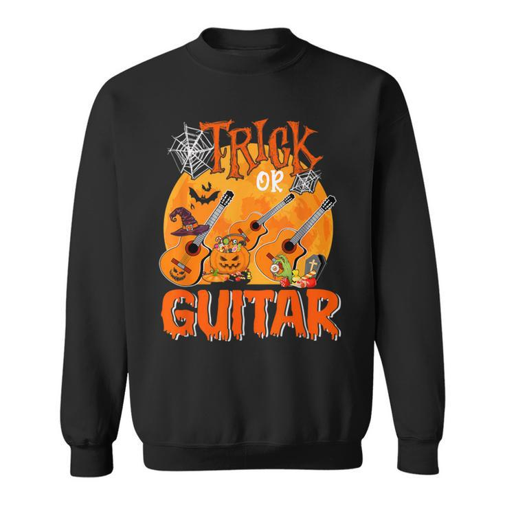 Trick Or Guitar Halloween Musical Costume Witch's Hat Sweatshirt