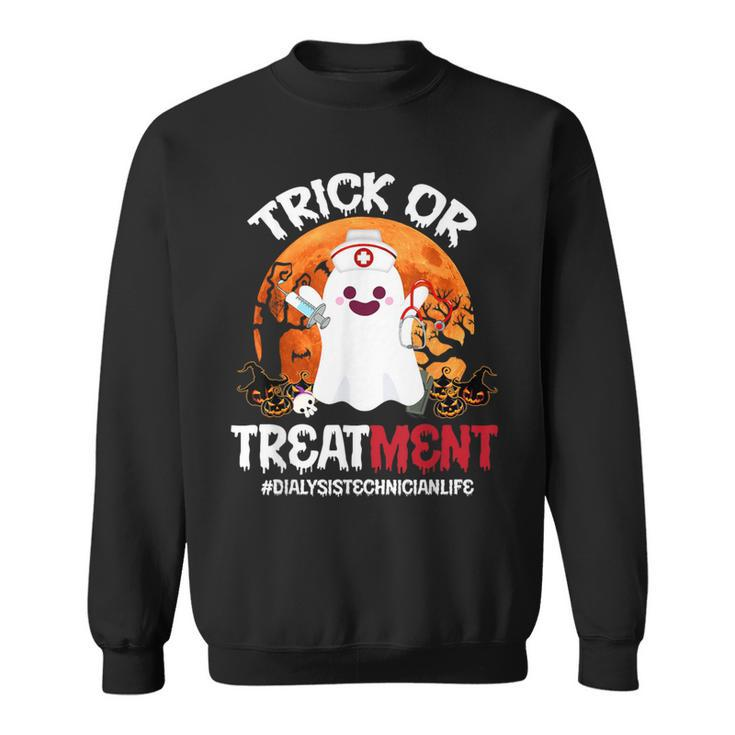Trick Or Treatment Ghost Dialysis Technician Life Halloween Sweatshirt