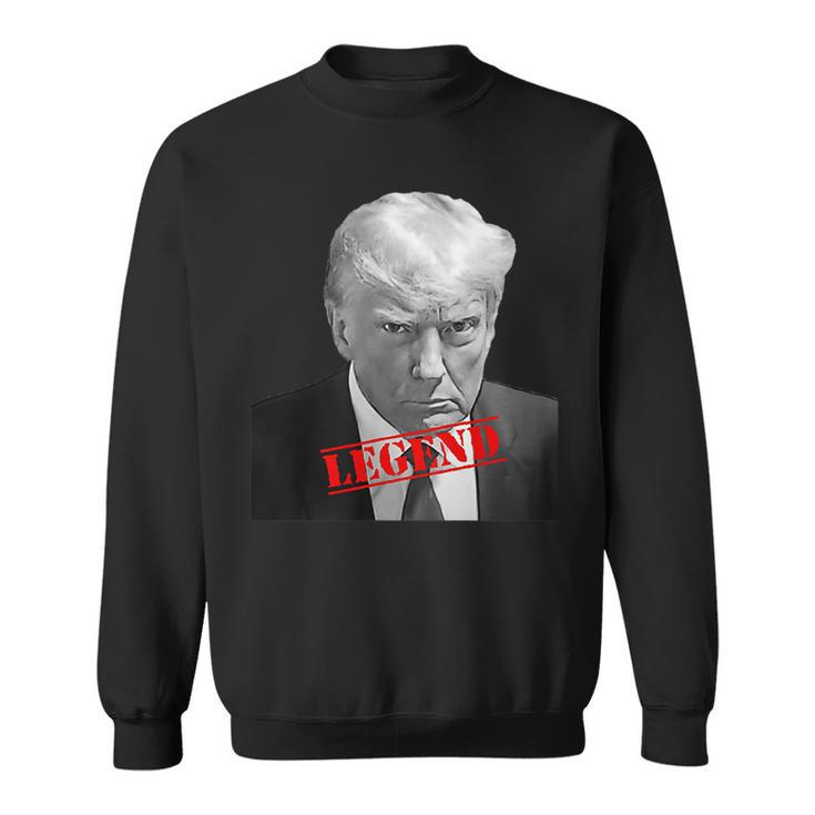 Trump Georgia Shot Legend Not Guilty Stamp Sweatshirt