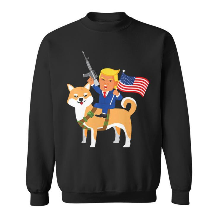 Trump Shiba Inu Gun Merica 2020 Election Sweatshirt