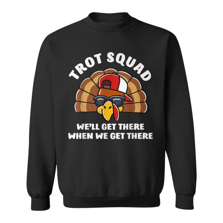 Turkey Trot Squad Family Running Costume Thanksgiving Sweatshirt