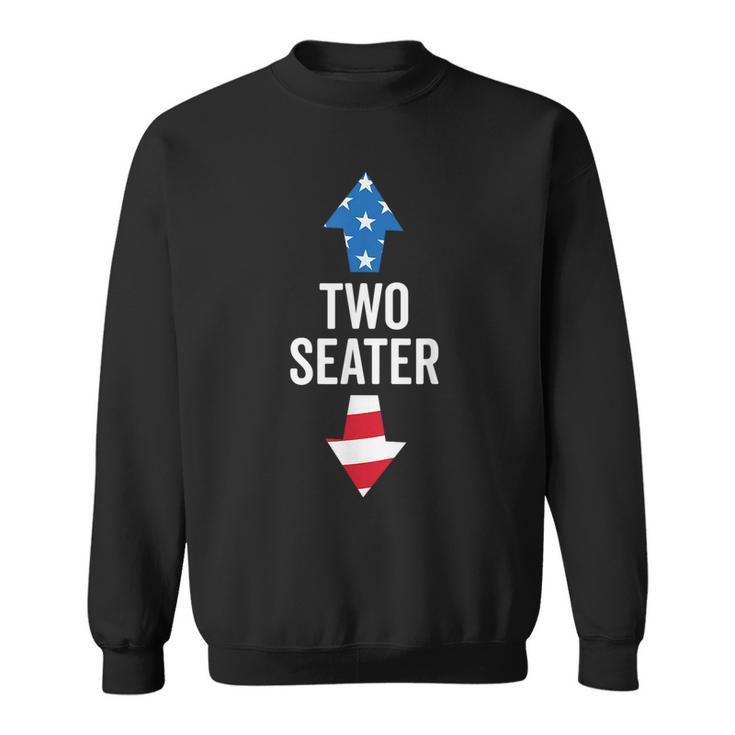 Two Seater Usa 4Th July 2023 White Trash Party Attire Sweatshirt