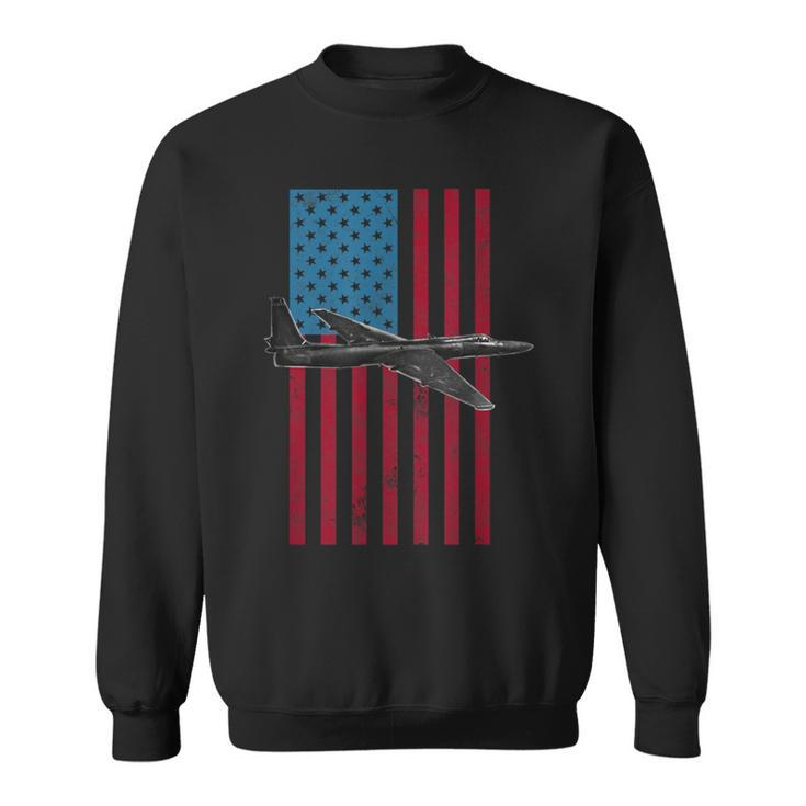 U-2 Dragon Lady Usa American Flag Military Sweatshirt
