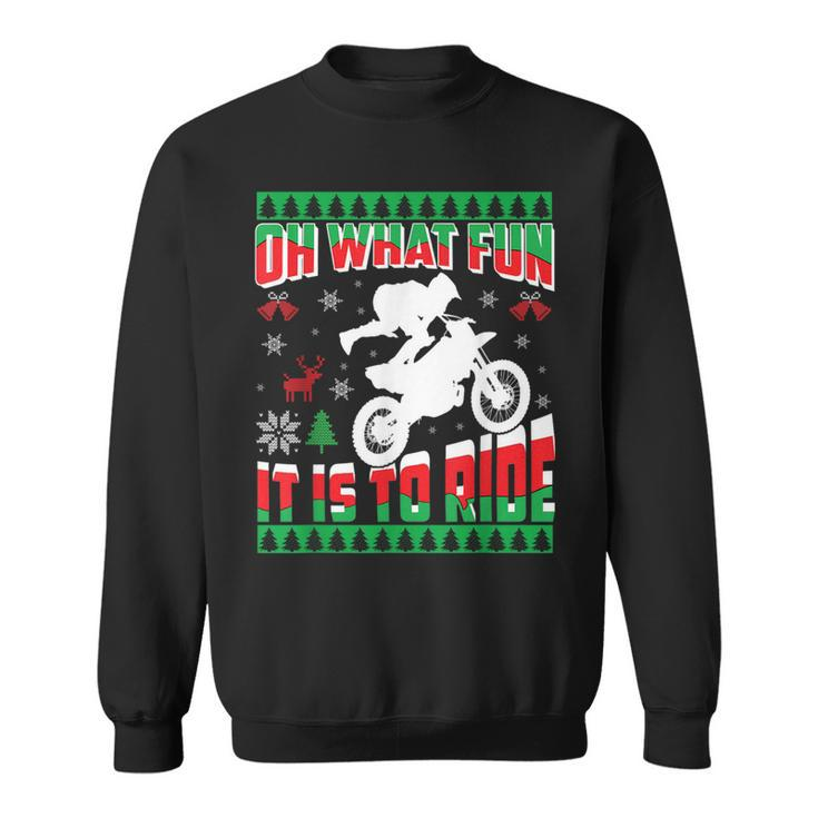 Ugly Christmas Dirt Bike Motocross Xmas Sweatshirt