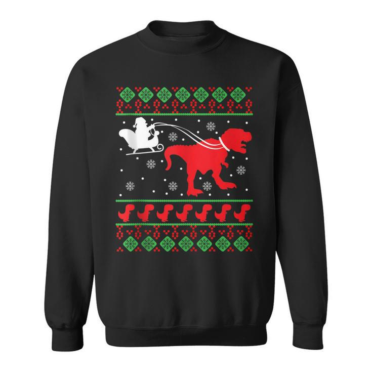 Ugly Christmas Sweater Dinosaur Sweatshirt