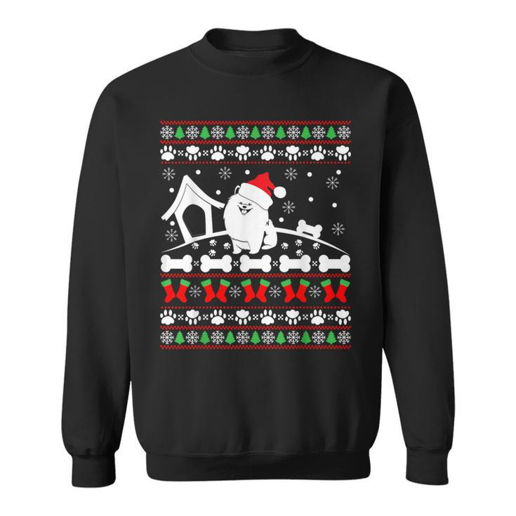 Ugly Christmas Sweater Pomeranian Dog Sweatshirt