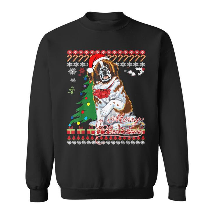 Ugly Christmas Sweater Saint Bernard Dog Sweatshirt