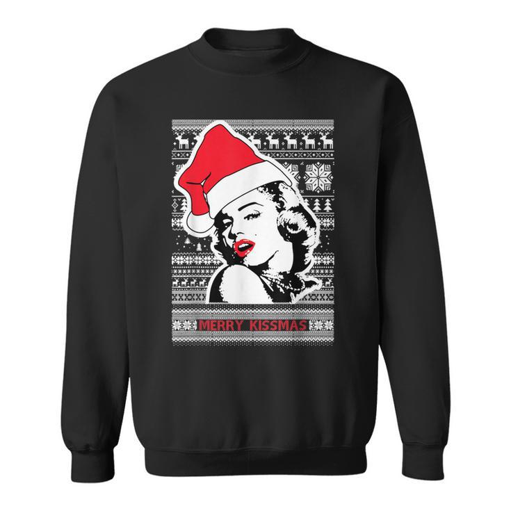 Ugly Christmas Sweater Style Merry Kissmas Sweatshirt