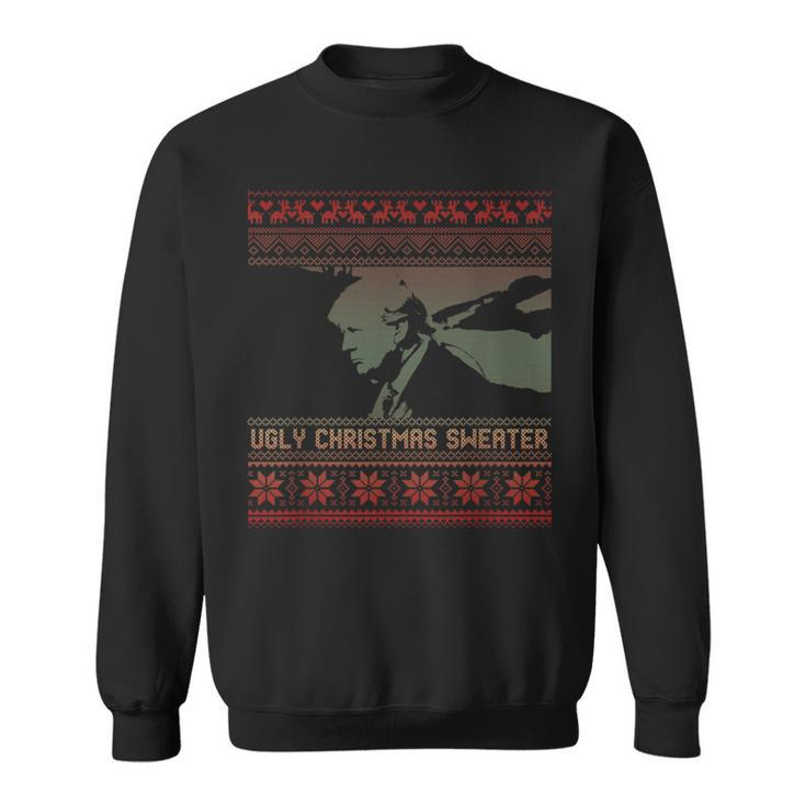 Ugly Christmas Sweater Trump Sweatshirt