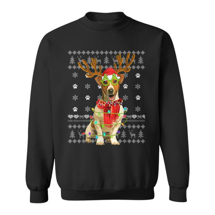 Ugly Sweater Christmas Lights Jack Russell Terrier Dog Puppy Sweatshirt