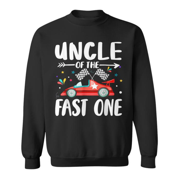 Uncle Of The Fast One Birthday 1St Race Car Family Matching Sweatshirt