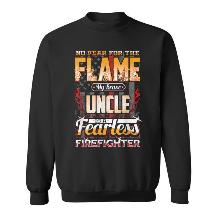 Uncle Firefighter American Flag  Sweatshirt