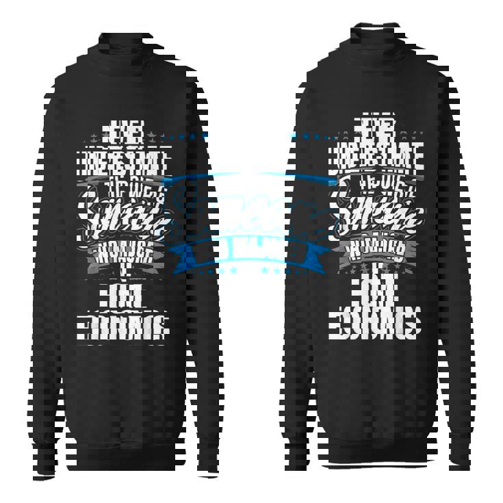 Never Underestimate The Power Of Home Economics Major Sweatshirt