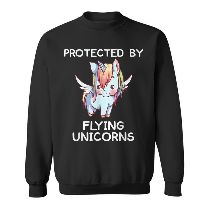 Unicorn Halloween Dont Make Me Get My Flying Monkeys Witch  Sweatshirt