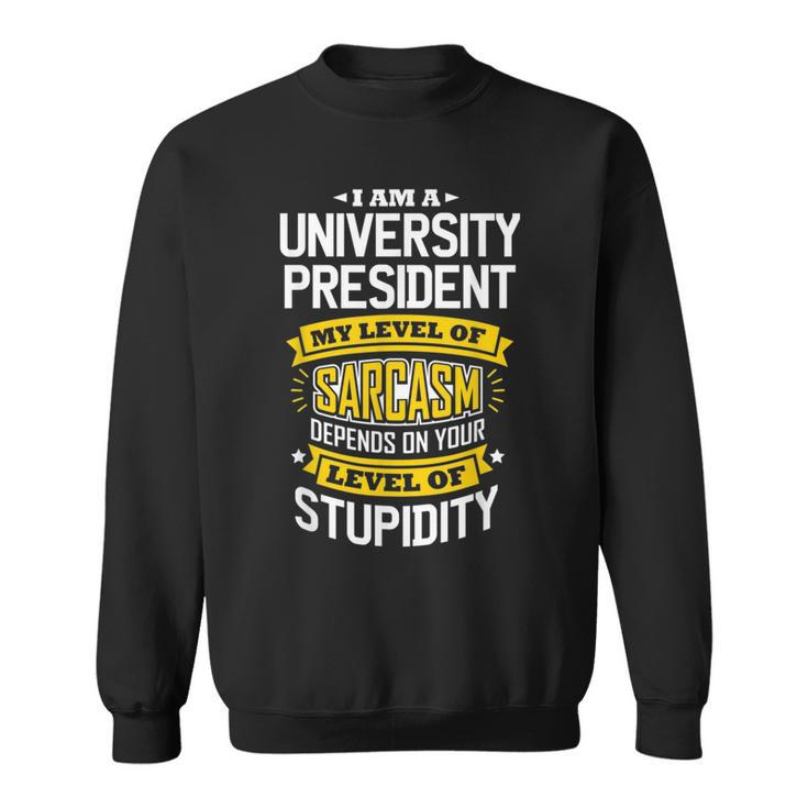 University Idea Funny Sarcasm Joke University Presidents  Sweatshirt