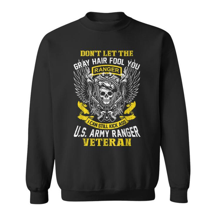 Us Army Ranger Veteran American War Pride Skull Design Ideas  Gift For Mens Sweatshirt