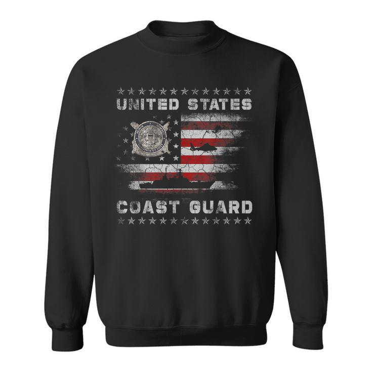 Us Coast Guard Uscg Veteran Vintage  Mens Veteran Funny Gifts Sweatshirt