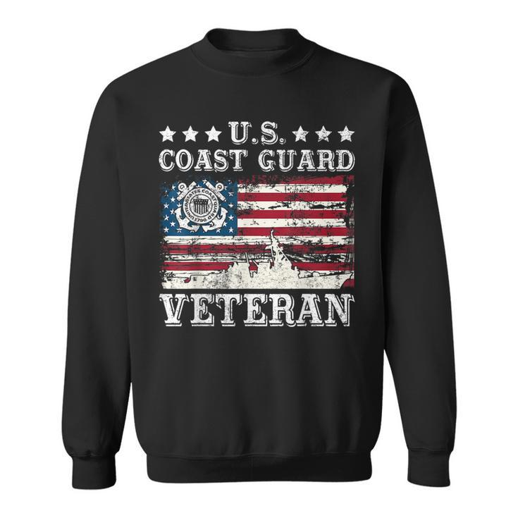 Us Coast Guard Veteran American Flag Uscg Gift Veteran Funny Gifts Sweatshirt
