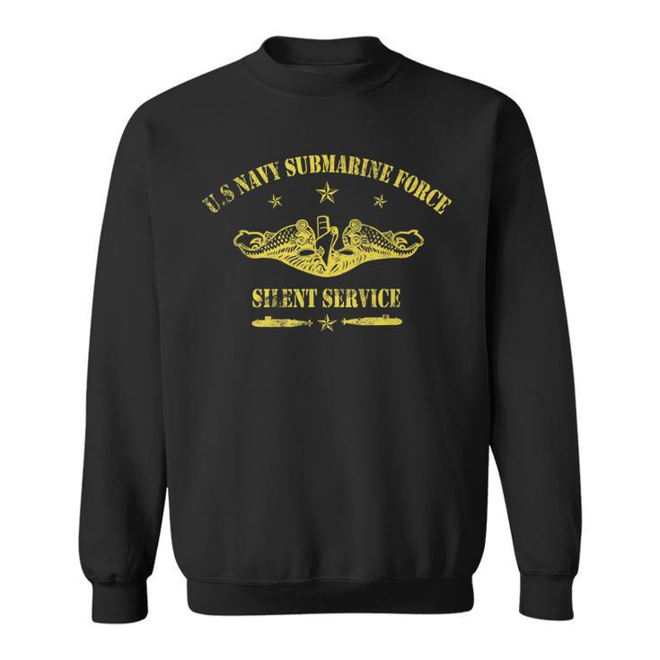 Us Navy Submarine Forces Veteran Silent Service Vintage Sweatshirt