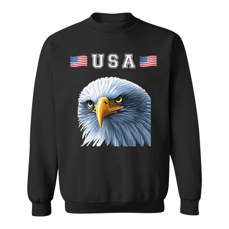 Usa 4Th Of July Patriotic Eagle American Flag Funny Graphic Patriotic Funny Gifts Sweatshirt