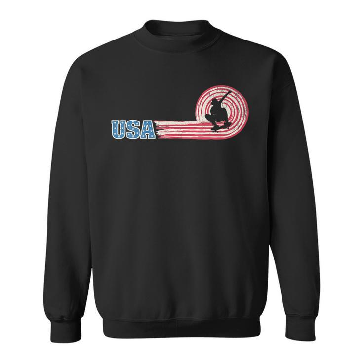 Usa American Skateboarding Team 2021 Skater American Flag   Skateboarding Funny Gifts Sweatshirt