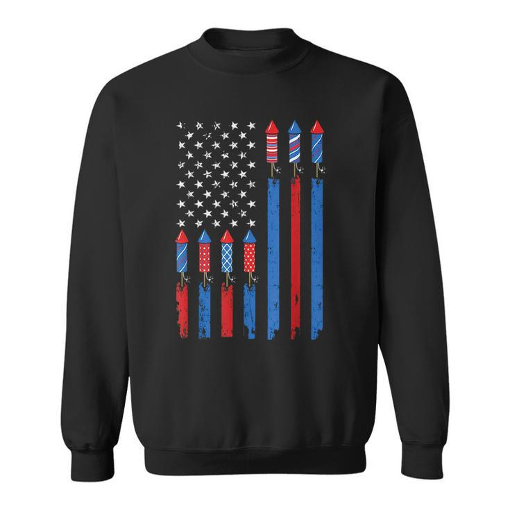 Usa Flag Fireworks Patriotic 4Th Of July America For Mens Patriotic Funny Gifts Sweatshirt