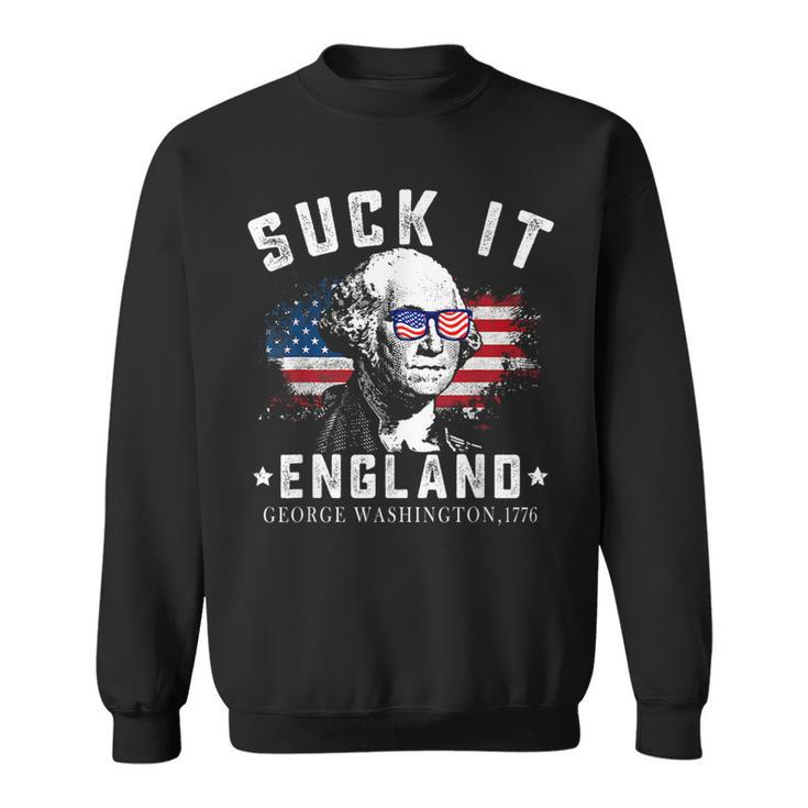 Usa Suckit England Funny 4Th Of July George Washington 1776 1776 Funny Gifts Sweatshirt