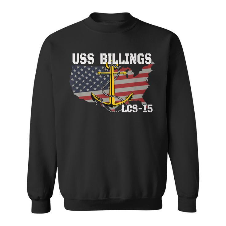 Uss Billings Lcs-15 Littoral Combat Ship Veterans Day Father Sweatshirt