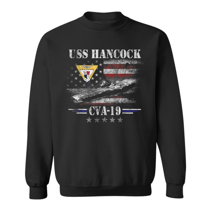 Uss Hancock Cva-19 Aircraft Carrier Veterans Day Fathers Day  Sweatshirt