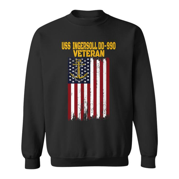 Uss Ingersoll Dd-990 Warship Veterans Day Father's Day Dad Sweatshirt