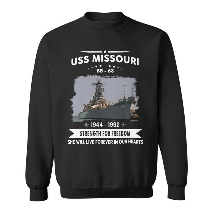 Uss Missouri Bb 63 Front Sweatshirt