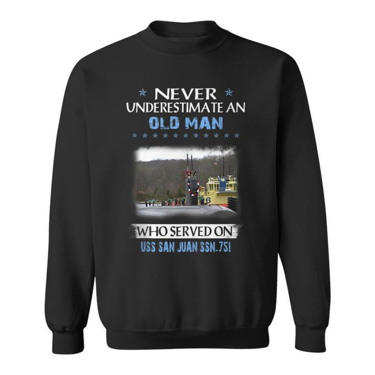 Uss San Juan Ssn-751 Submarine Veterans Day Father Day  Sweatshirt