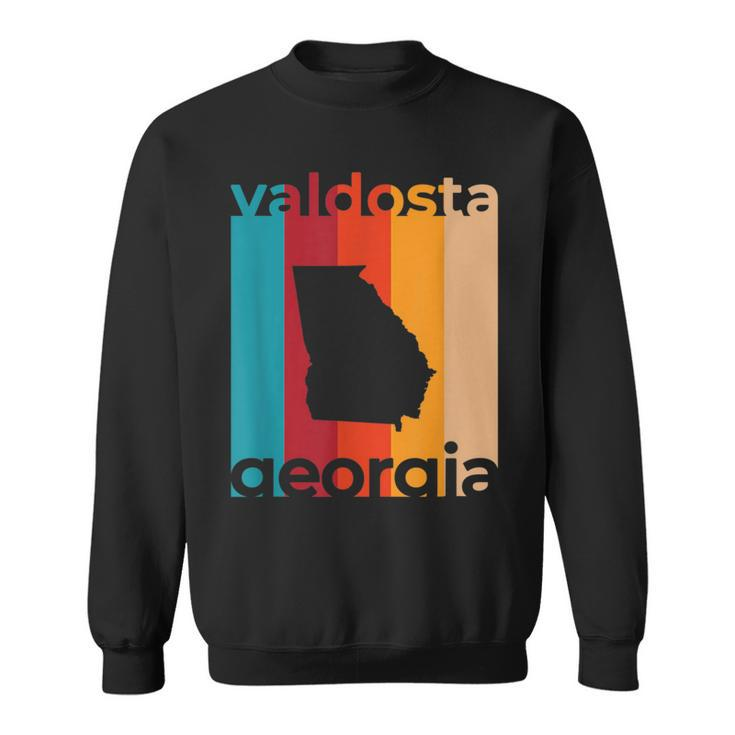 Valdosta Georgia Retro Cutout Ga Souvenir Sweatshirt