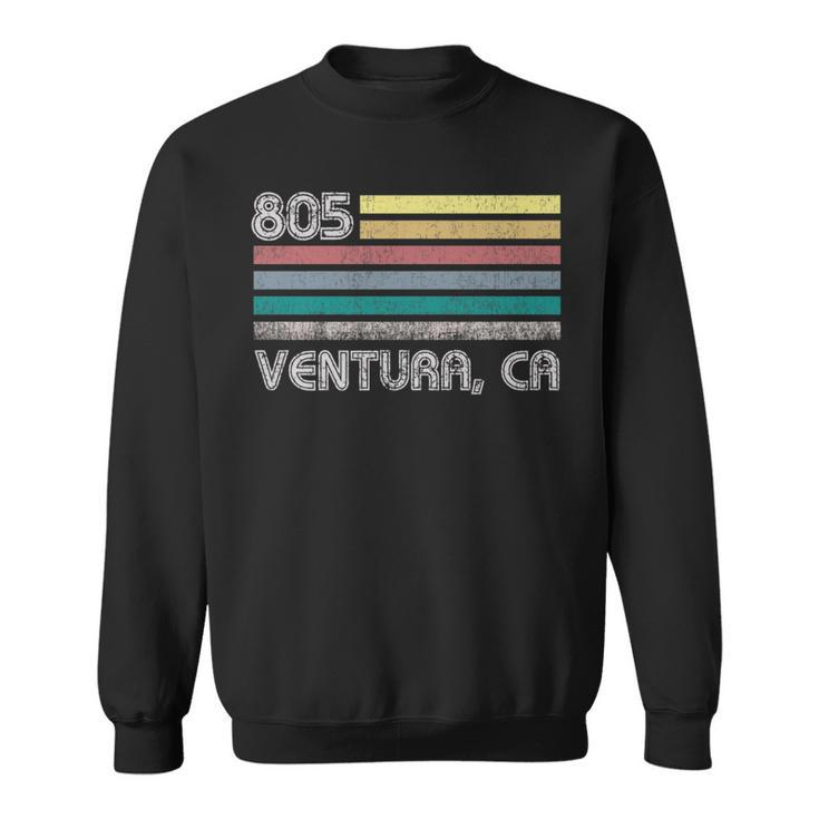 Ventura California Area Code 805 Retro Flag Pride   Sweatshirt