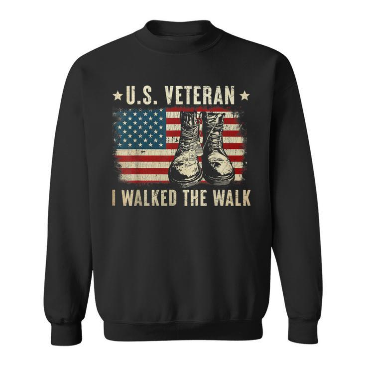 Veteran Of United States Us Army American Flag Vintage  Sweatshirt