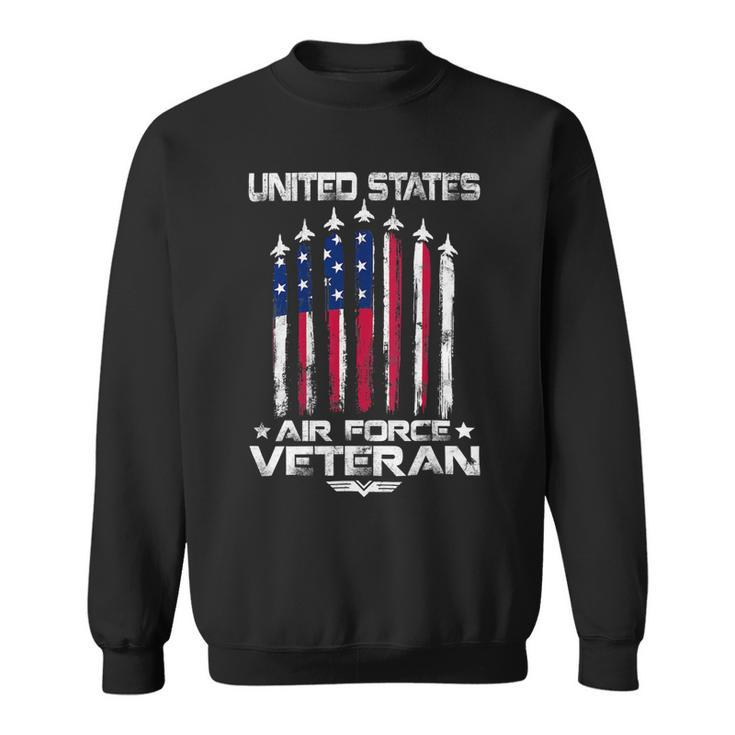 Veteran Vets US Air Force Us Veterans 4Th Of July American Flag 110 Veterans Sweatshirt
