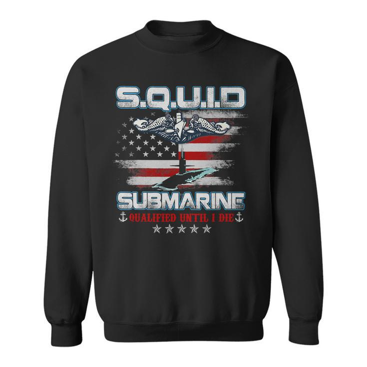Veteran Vets US Submarine Service Veteran Submariner Usa Flag Vintage 106 Veterans Sweatshirt